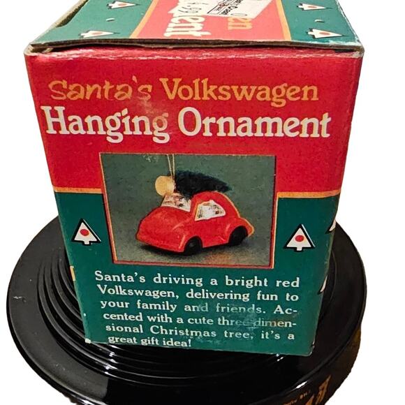Vintage Giftco Santa’s Volkswagen w Tree Hanging Christmas Ornament (Gg203) - Picture 4 of 10